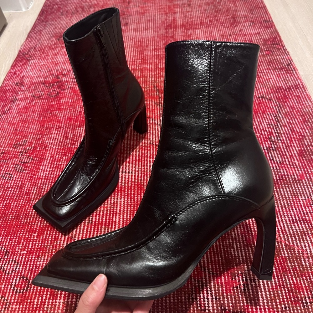 SOLD KNWLS Hellz boots black leather 37